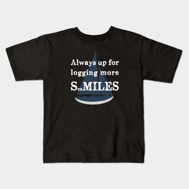 Sailor's Nautical Miles Kids T-Shirt by SeaAndLight